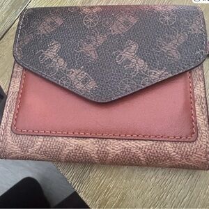 Coach Two-Tone Signature/Horse n Carriage Wallet NWOT